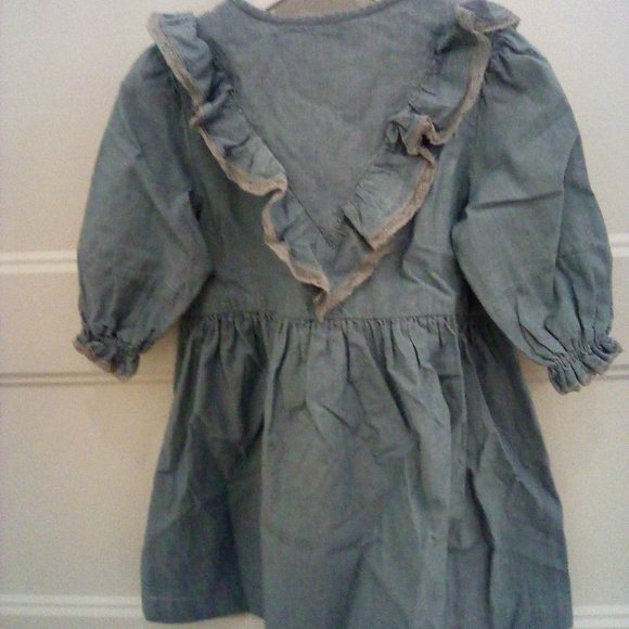 Bonpoint Blue Ruffle Dress - Picture 2 of 4